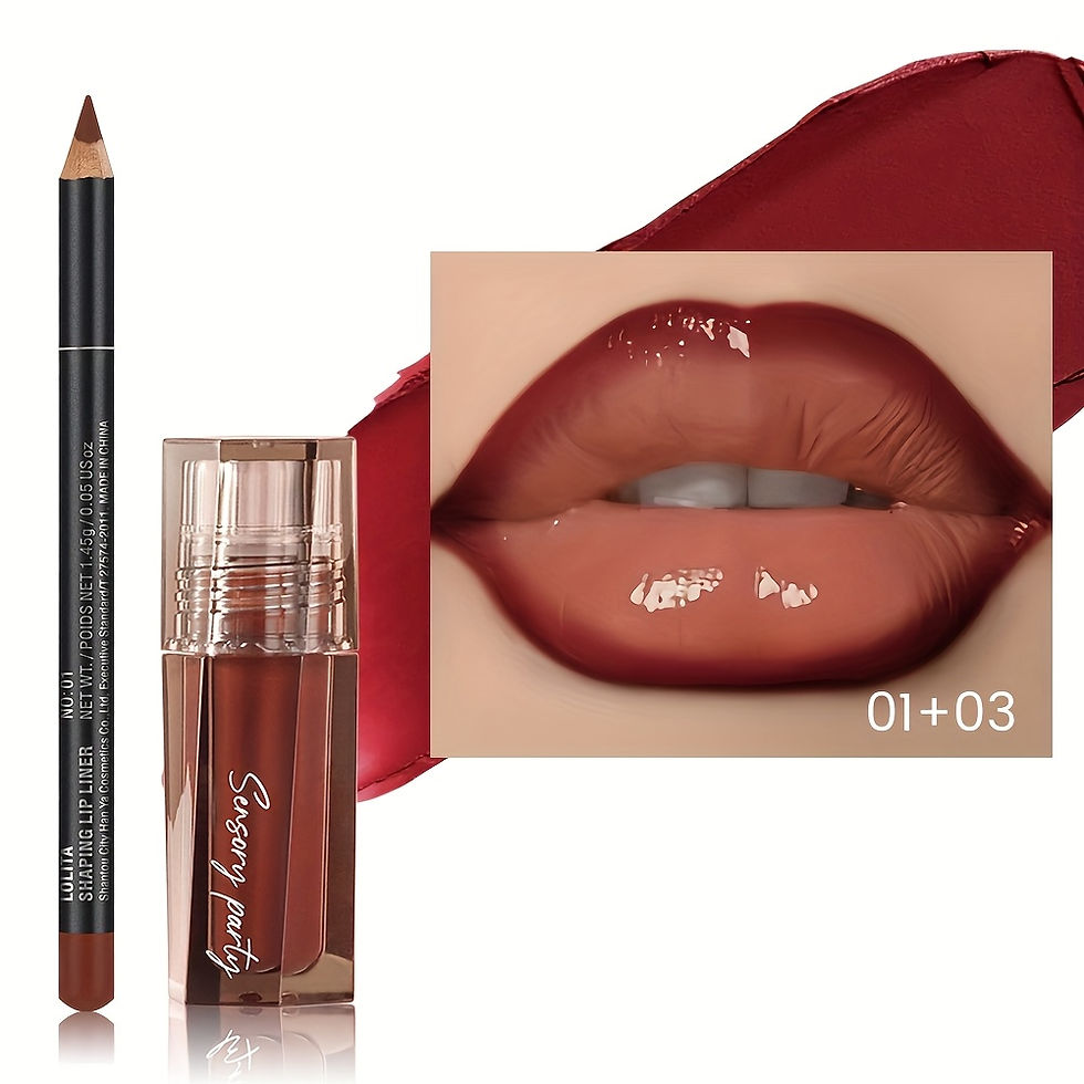 Thumbnail: Hydrating Lip Gloss + Lip Liner Kit, 3D Precision Lip Contour, Plump Look, High 
