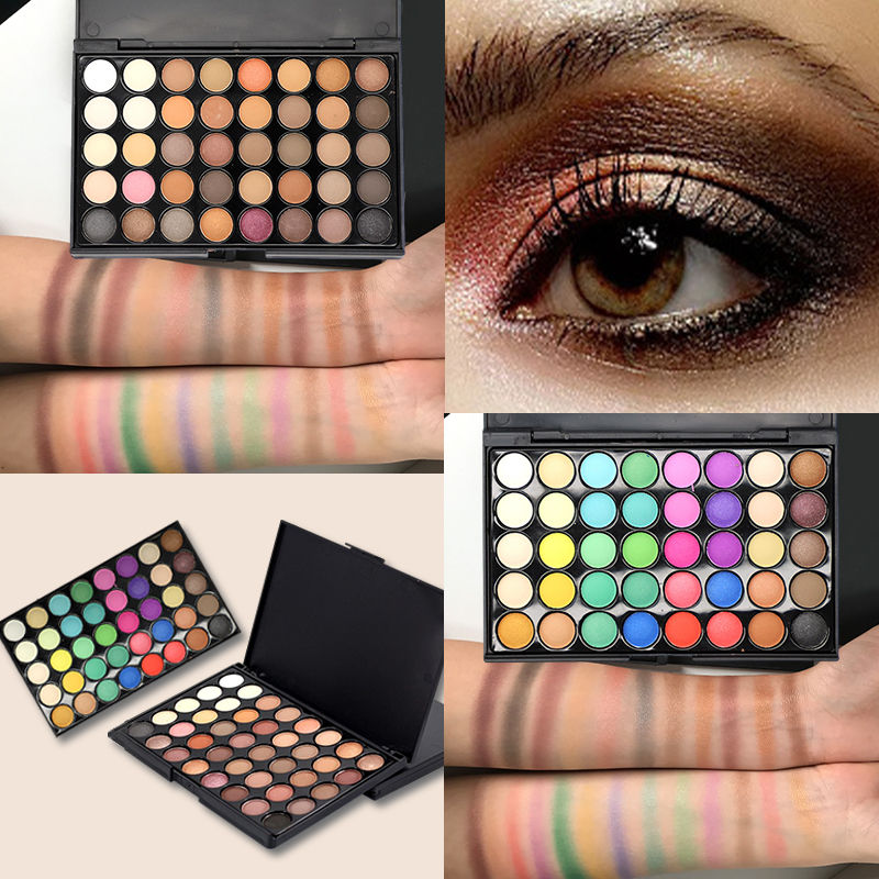 Thumbnail: 40 Colors Glitter Eyeshadow Palette Matte Waterproof Long Lasting Pressed Powder