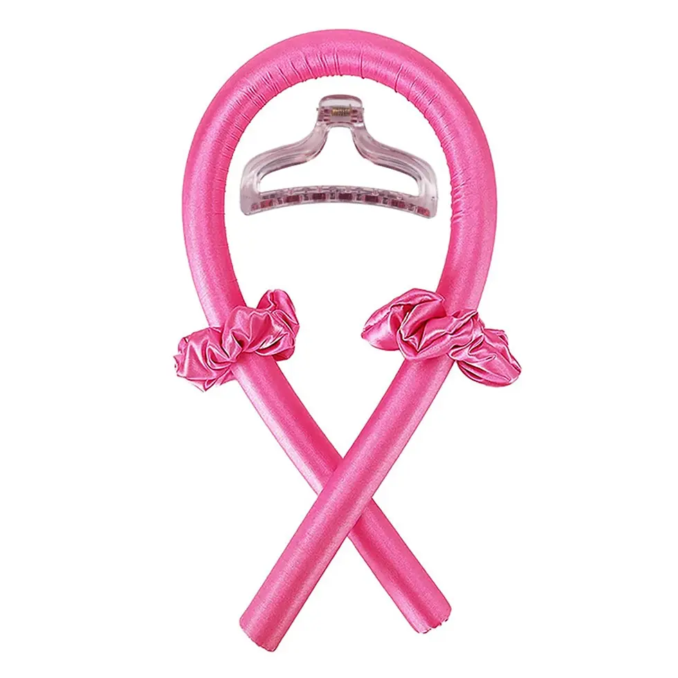 Thumbnail: Heatless Curling Rod Headband No Heat Silk Curls Ribbon Hair Rollers Sleeping So