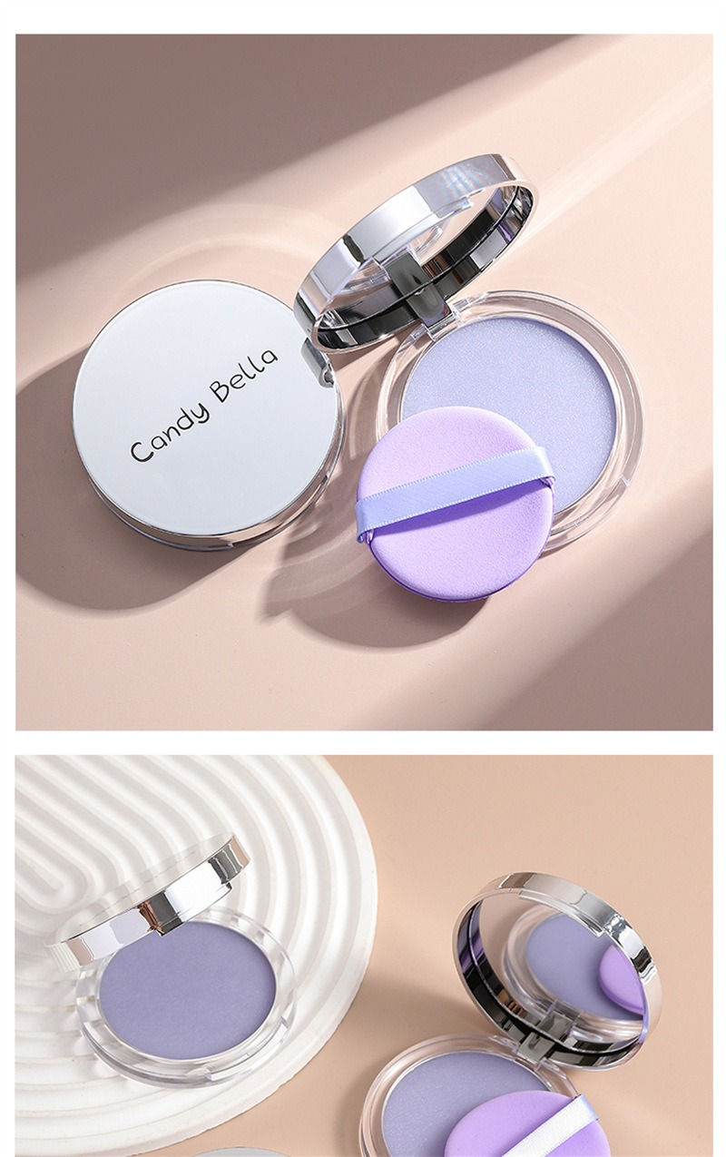 Thumbnail: Matte Setting Powder Lasting Oil-control Purple Glitter Pressed Powder Brighteni