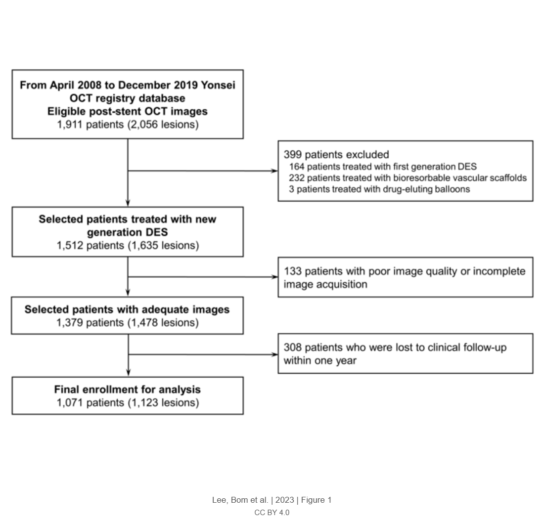 Stent expansion evaluated by optical coherence tomography and subsequent outcomes