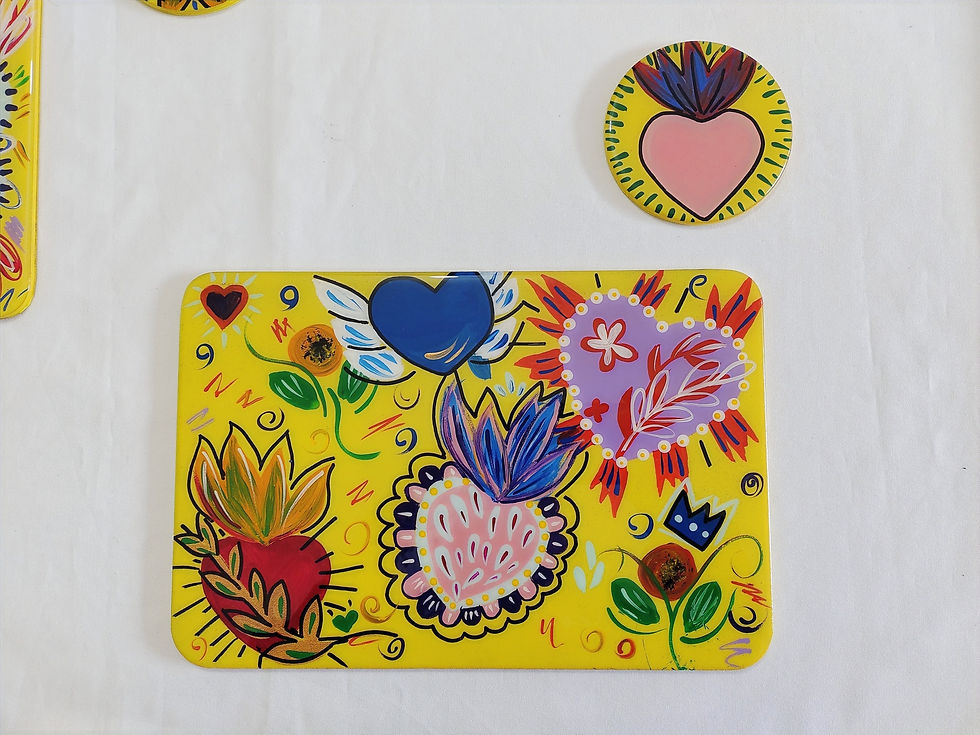 Thumbnail: SET DE INDIVIDUALES /CORAZONES MEXICANOS
