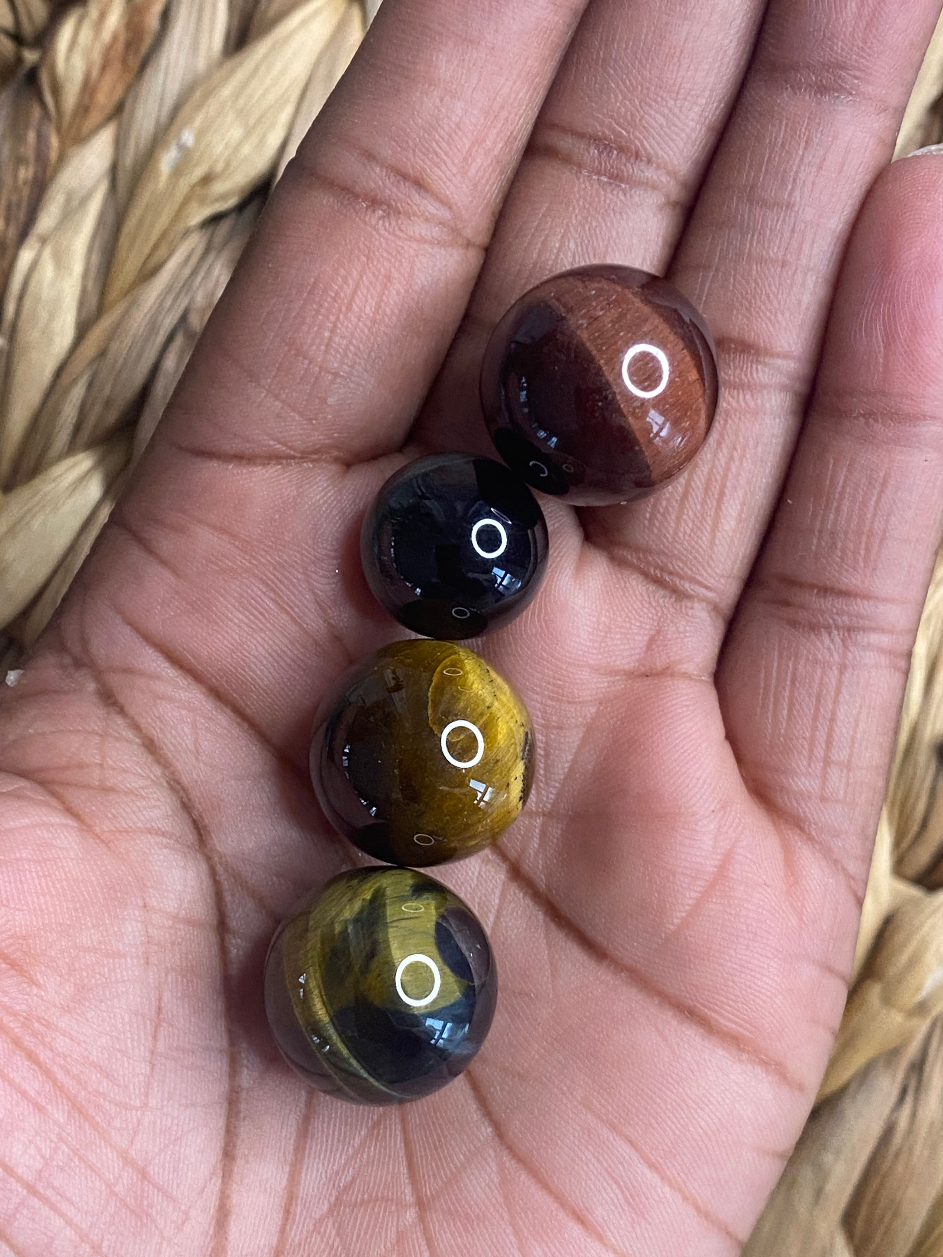 Mini Tiger Eye Spheres
