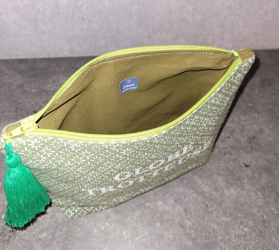 Miniature : Pochette  en coton "GLOBE TROTTEUSE"
