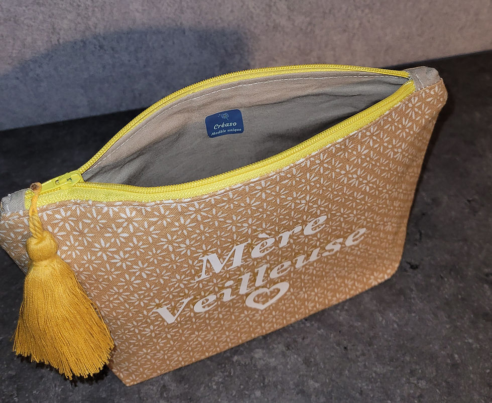 Miniature : Pochette en coton "MERE VEILLEUSE"