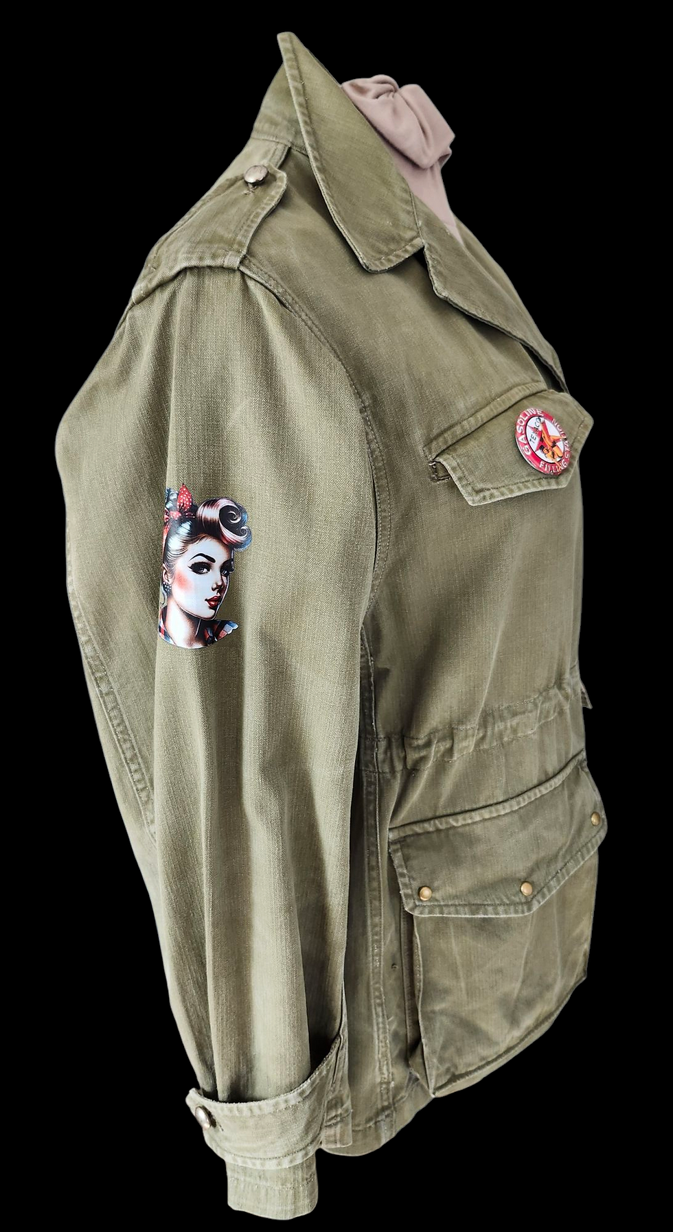 Miniature : Veste militaire Pin up old school.95
