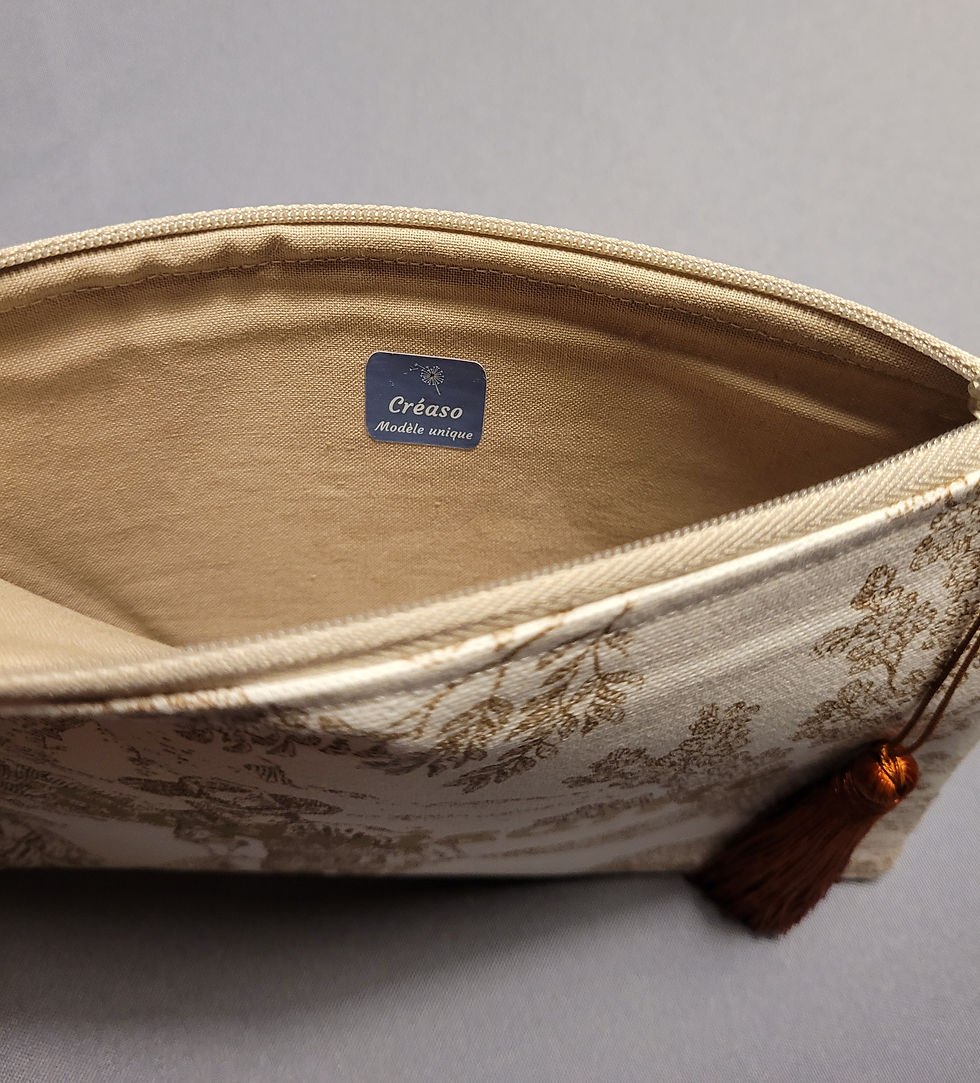 Miniature : Pochette en toile de Jouy "SEDUISANTE"
