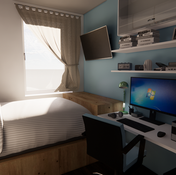 3D vizualizacija, otroška soba, mladinska soba, prenova, obnova, stanovanje, interior design