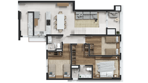 Villa Boreal - Vivalta - planta-cobertura Curitiba