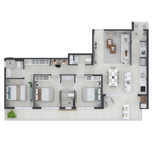 Fortes Incorporacoes-Monte Lazuli -Planta Humanizada - Apto 3A