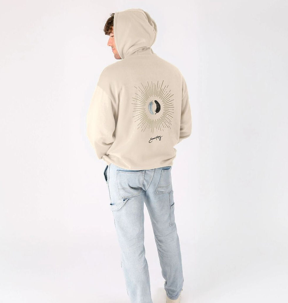 Thumbnail: Unisex Emma May Hoodie - The Composition of a Crow (black logo)