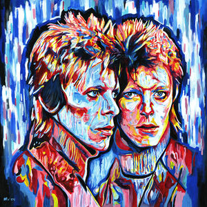 Acrylic painting, David Bowie painting
