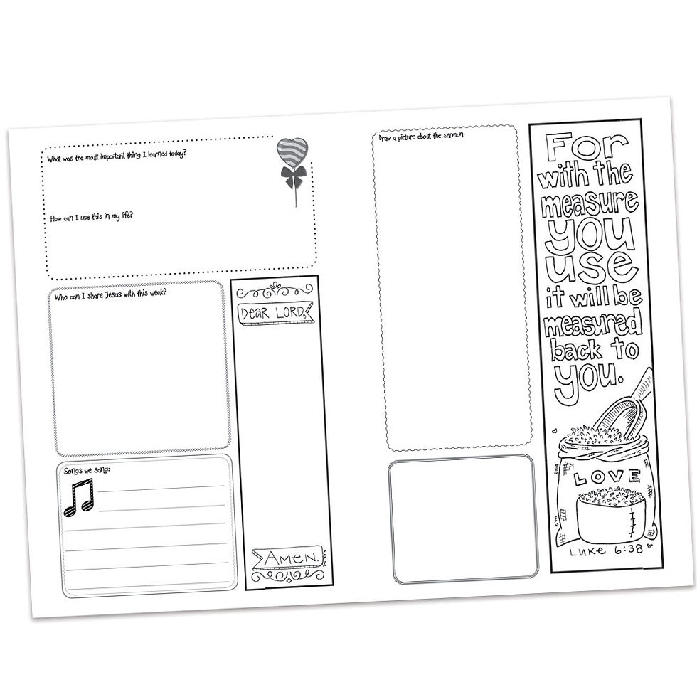 Thumbnail: Children's Bulletin - Luke 6:38