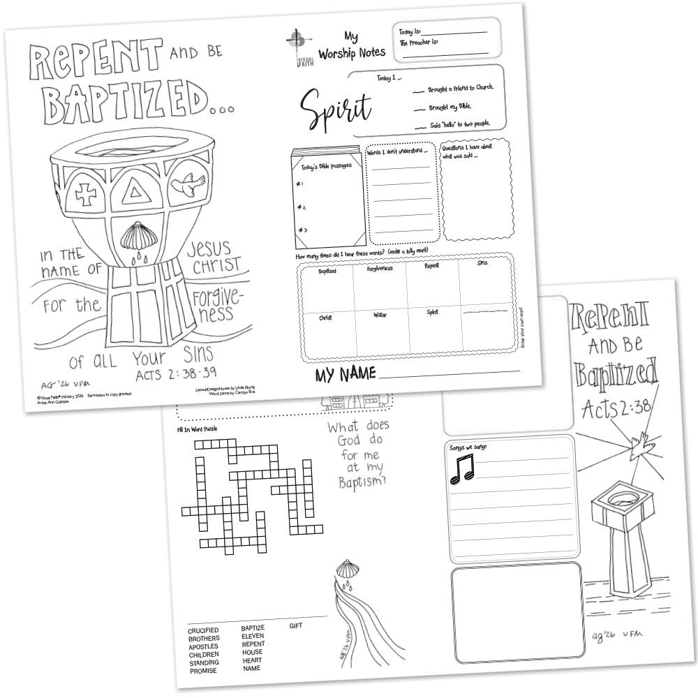 Acts 2:38 Children's Bulletin