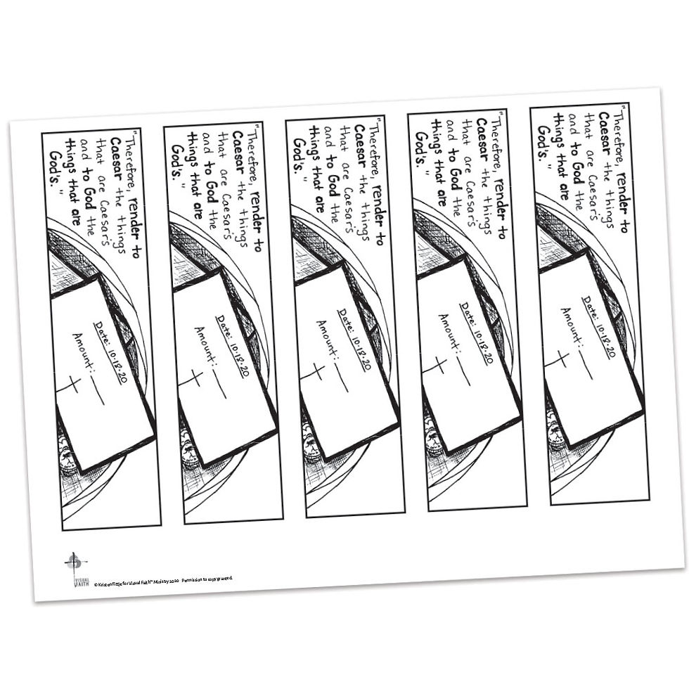 Matthew 22:21 Bible Margin by Kristen Fittje