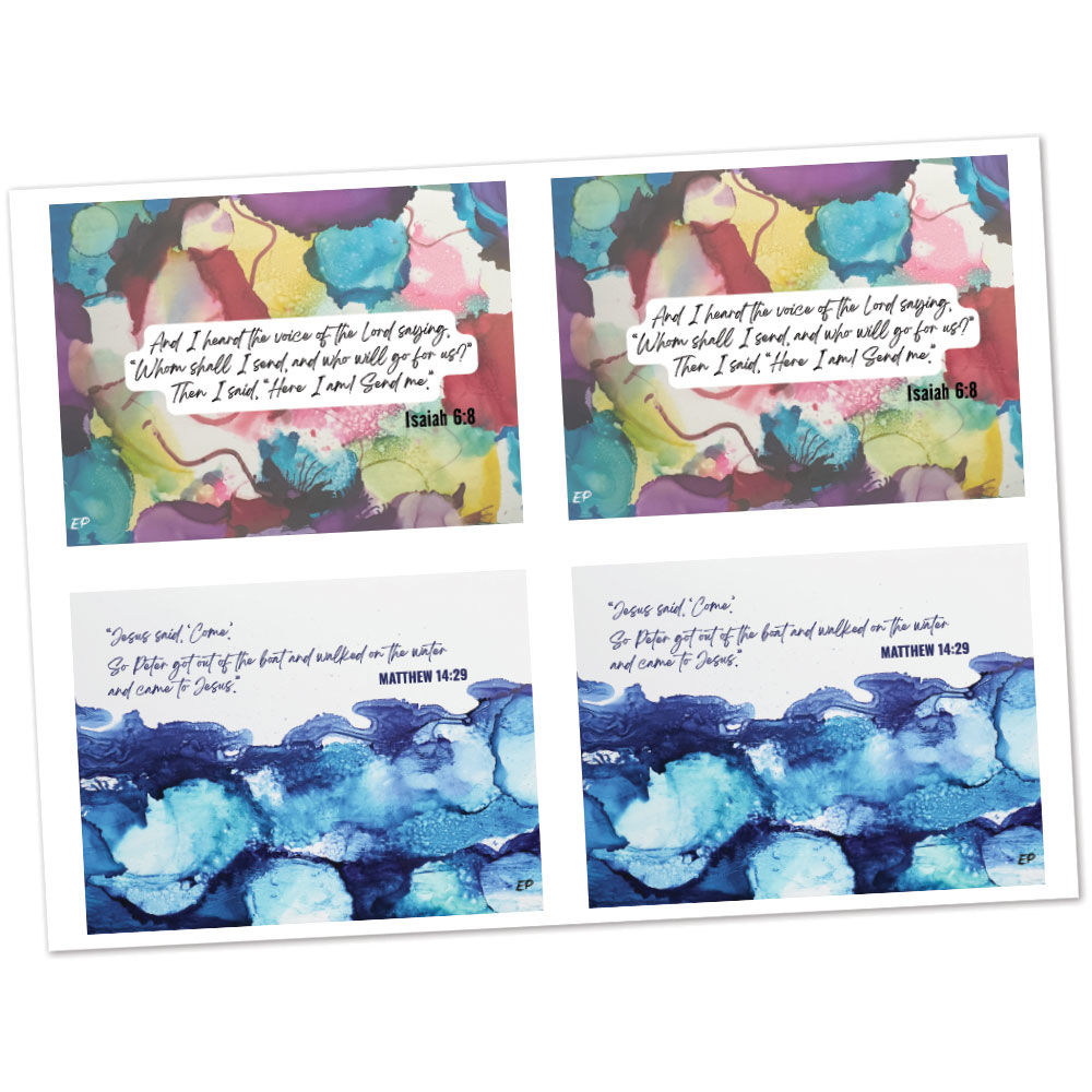 Prayer Postcards - Send Me/Walk on Water - by Emily Phoenix
