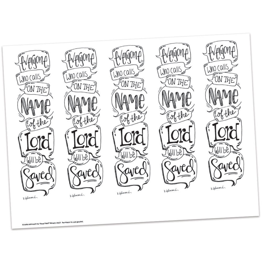 Romans 10:13 Bible Margin by Katie Helmreich