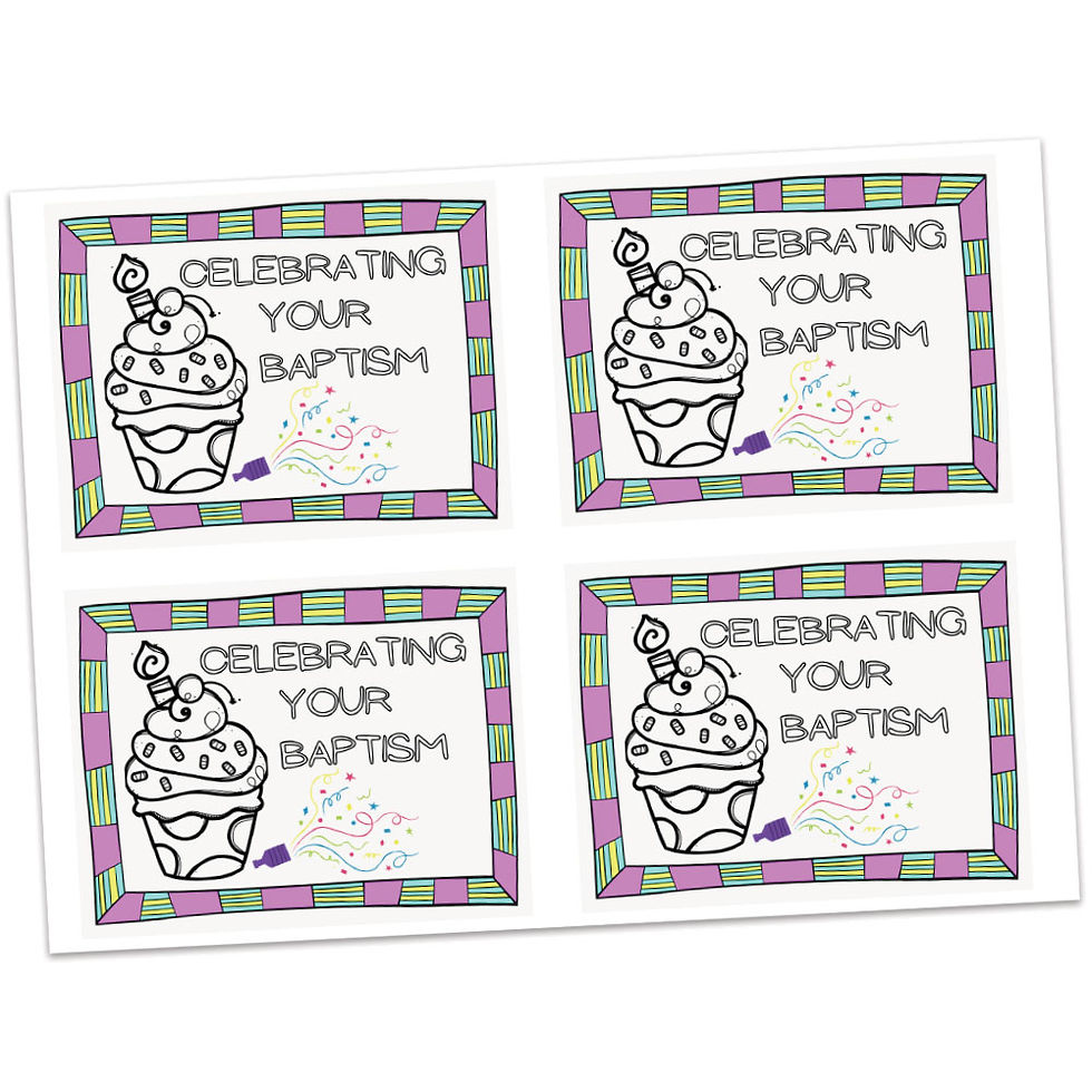 Baptism Birthday Postcards by Belinda Bost