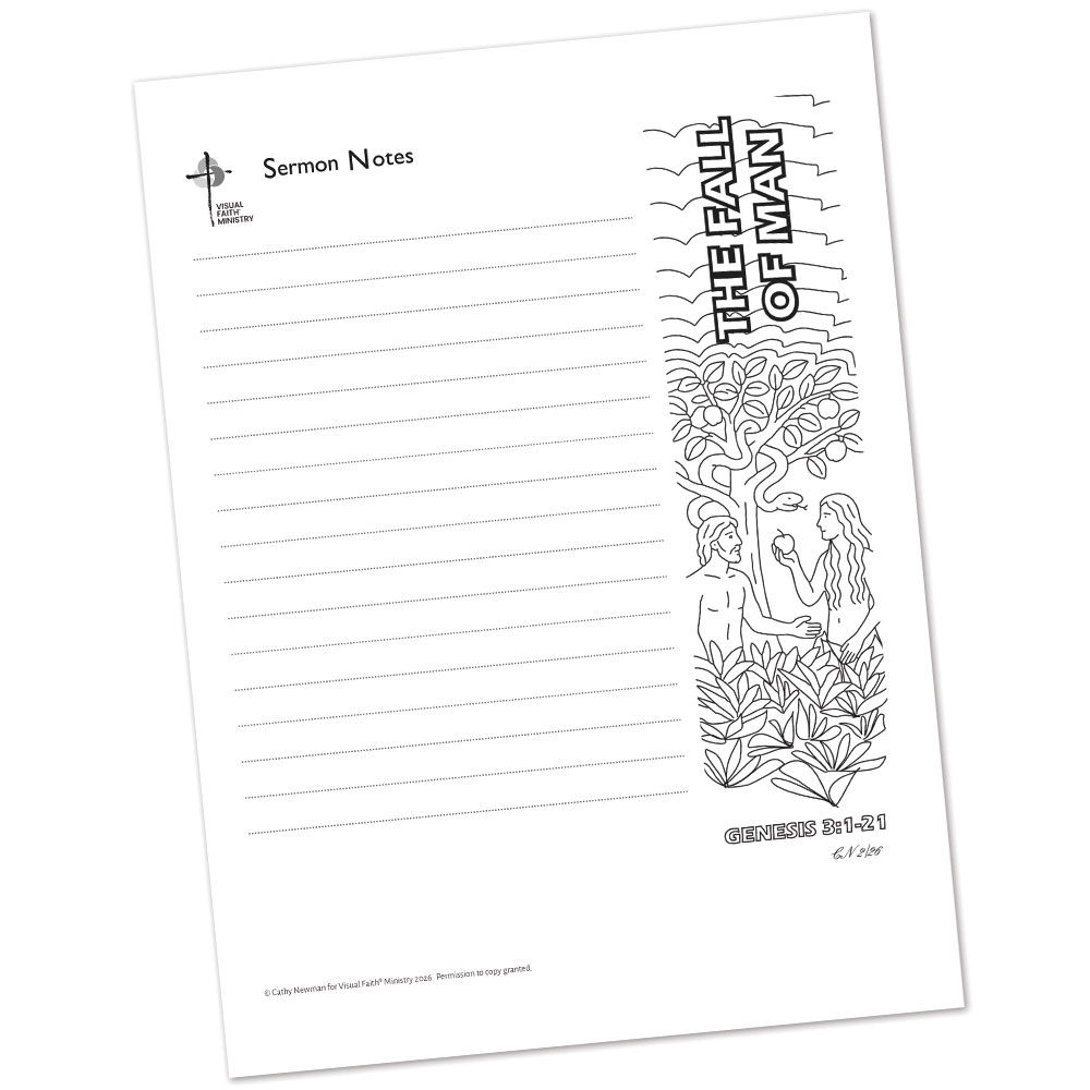 Genesis 3:1-21 Sermon Notes HS - 7x8.5