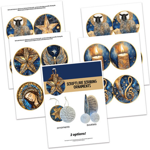 Scripture Scribing Ornaments Booklet Visual Faith Min