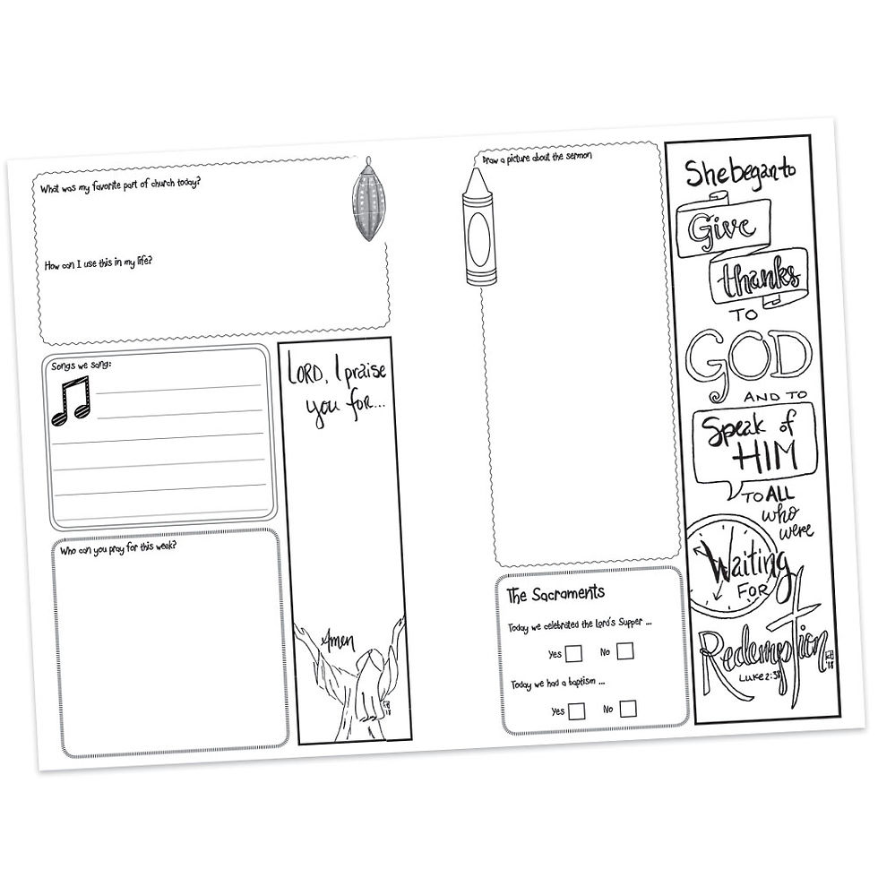 Thumbnail: Children's Bulletin - Luke 2:38
