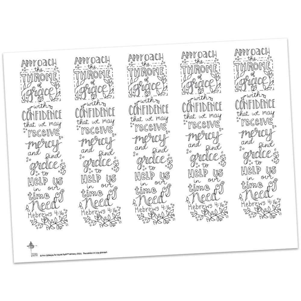 Hebrews 4:16 Bible Margin by Ann Gillaspie