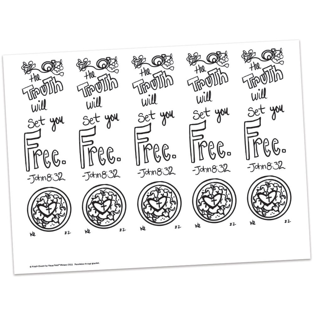 John 8:32 Bible Margin by Kristin Ehman