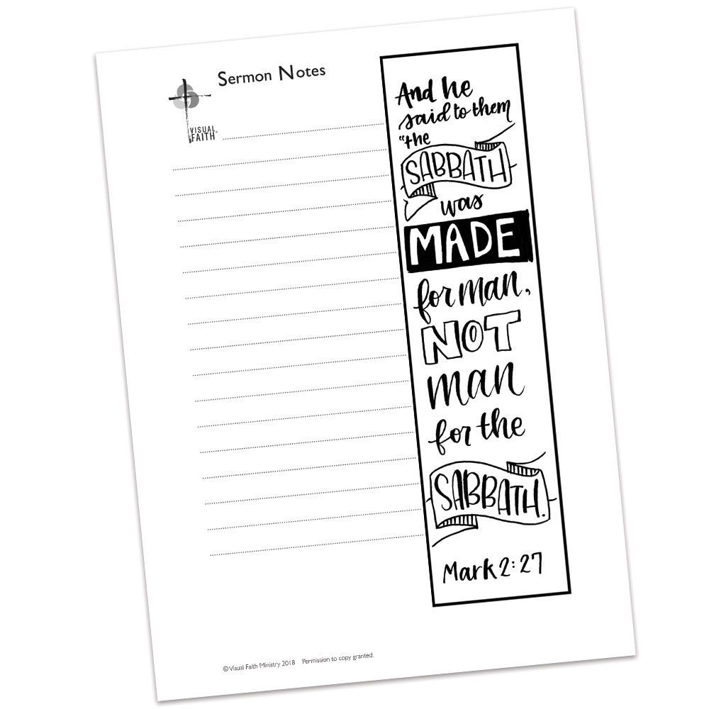 Sermon Notes HS - Mark 2:27