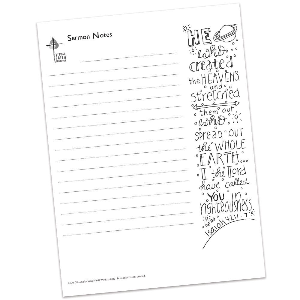 Isaiah 42:1-7 Sermon Notes HS - 7x8.5