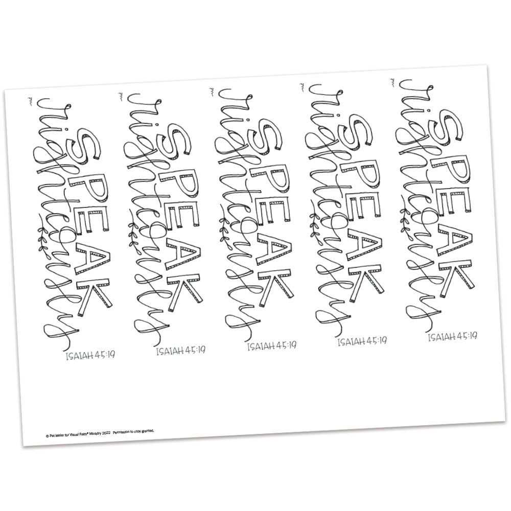 Isaiah 45:19 Bible Margin by Pat Maier