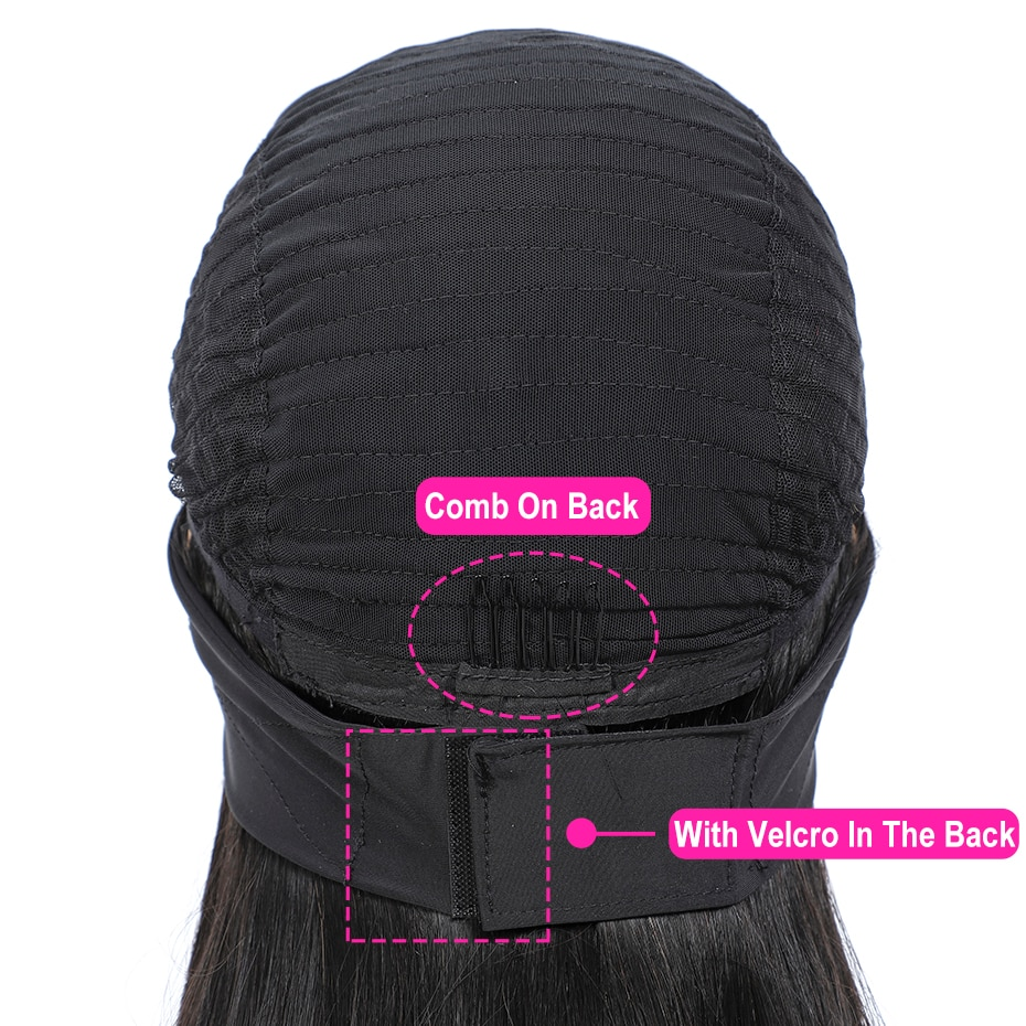 Thumbnail: Glueless Straight Headband Wig Human Hair 150% Density Peruvian Human Hair Wigs 