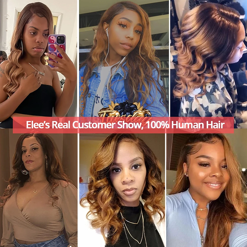 Thumbnail: Ombre Body Wave Bundles with Closure Brazilian Human Hair Weave Bundles with Clo