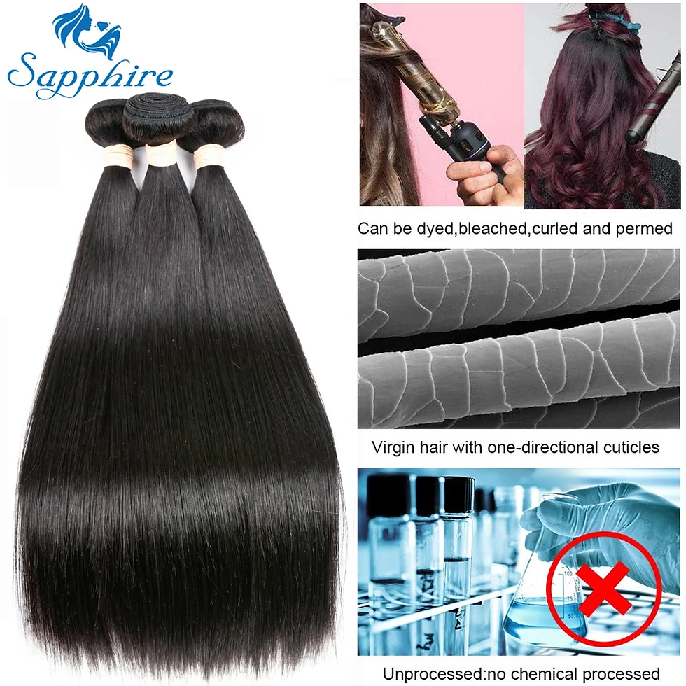 Thumbnail: 30" Bone Straight Bundles with Closure Brazilian Hair Weave Bundles with Closure