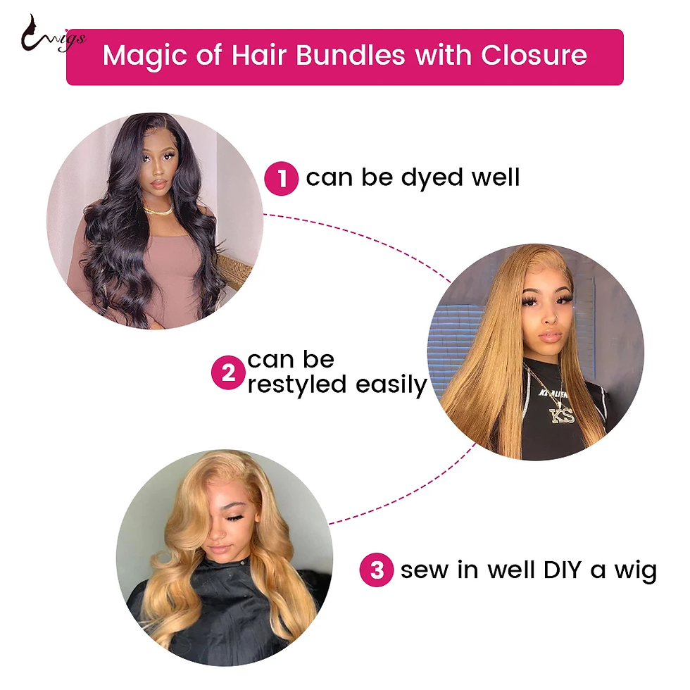 Thumbnail: #27 Honey Blonde Human Hair Bundles with Closure Brazilian Hair Weave Bundles wi