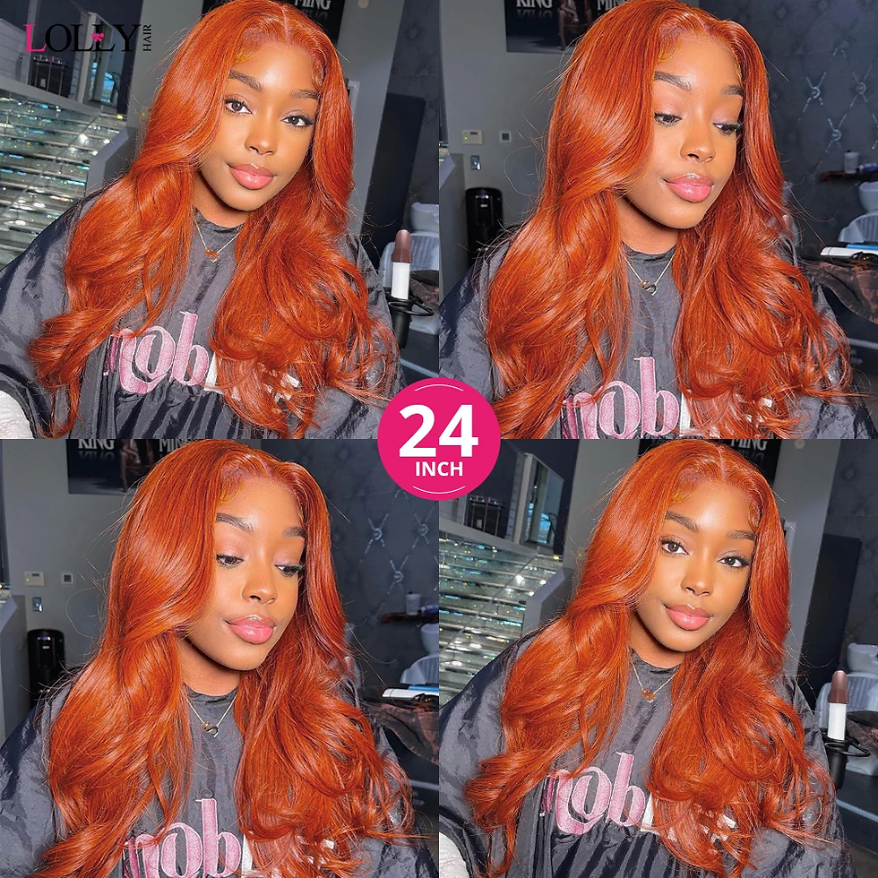 Thumbnail: Ginger Orange Body Wave Bundles Colored Human Hair Bundles 1 3 4 Bundles Brazili