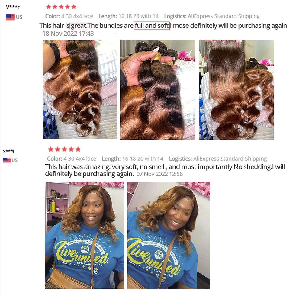 Thumbnail: Ombre Body Wave Bundles with Closure Brazilian Human Hair Weave Bundles with Clo