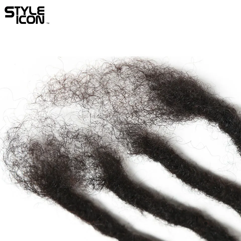 Thumbnail: Brazilian 100% Human Hair Braids Dreadlocks 0.6CM Crochet Braiding Hair Can Be D