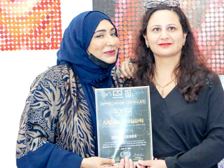 #CertificateOfAppreciation - Arabian Treasures Art Exhibition, Dubai