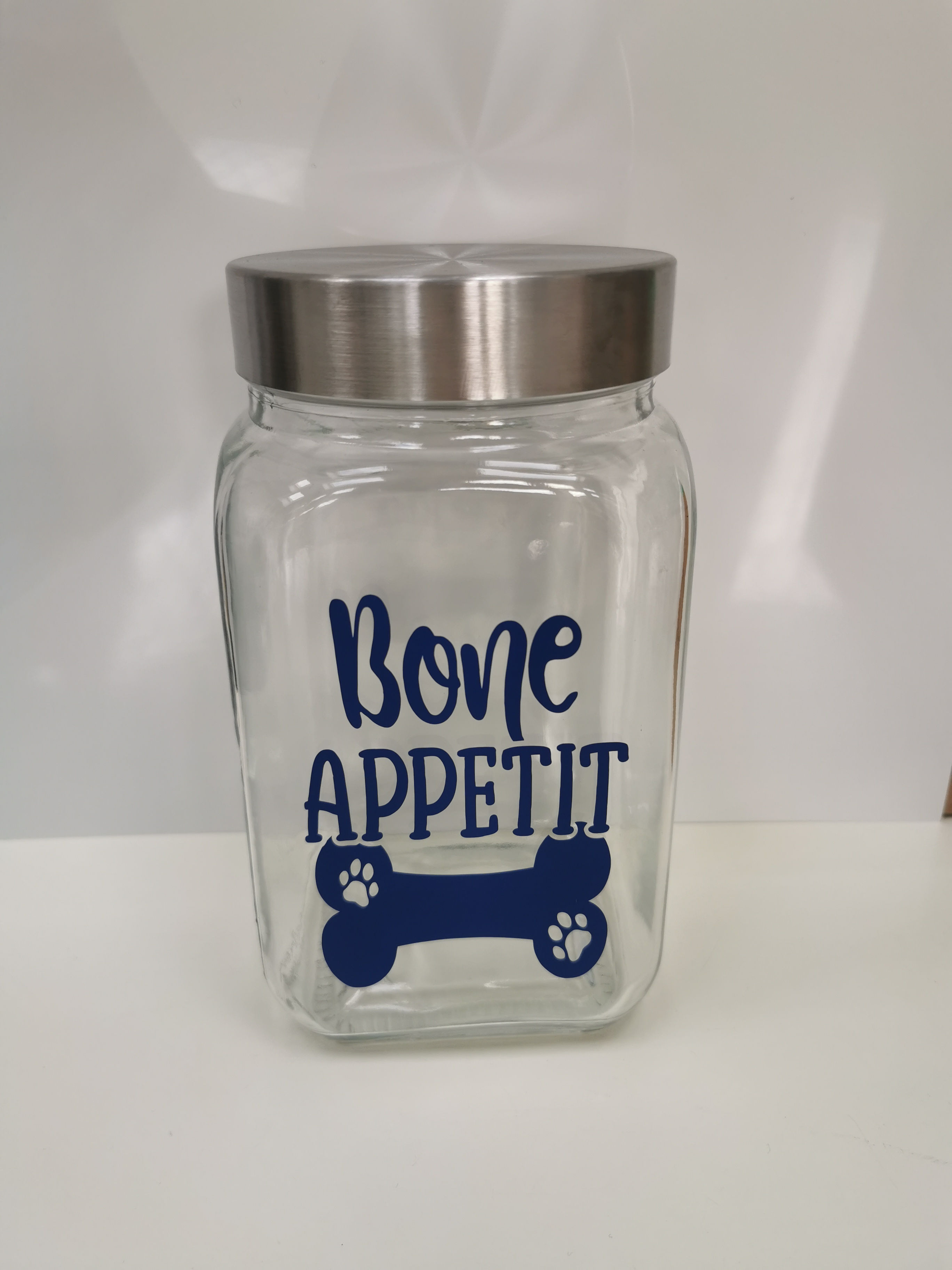 "Bone Appetit" Dog Treat Glass Jar