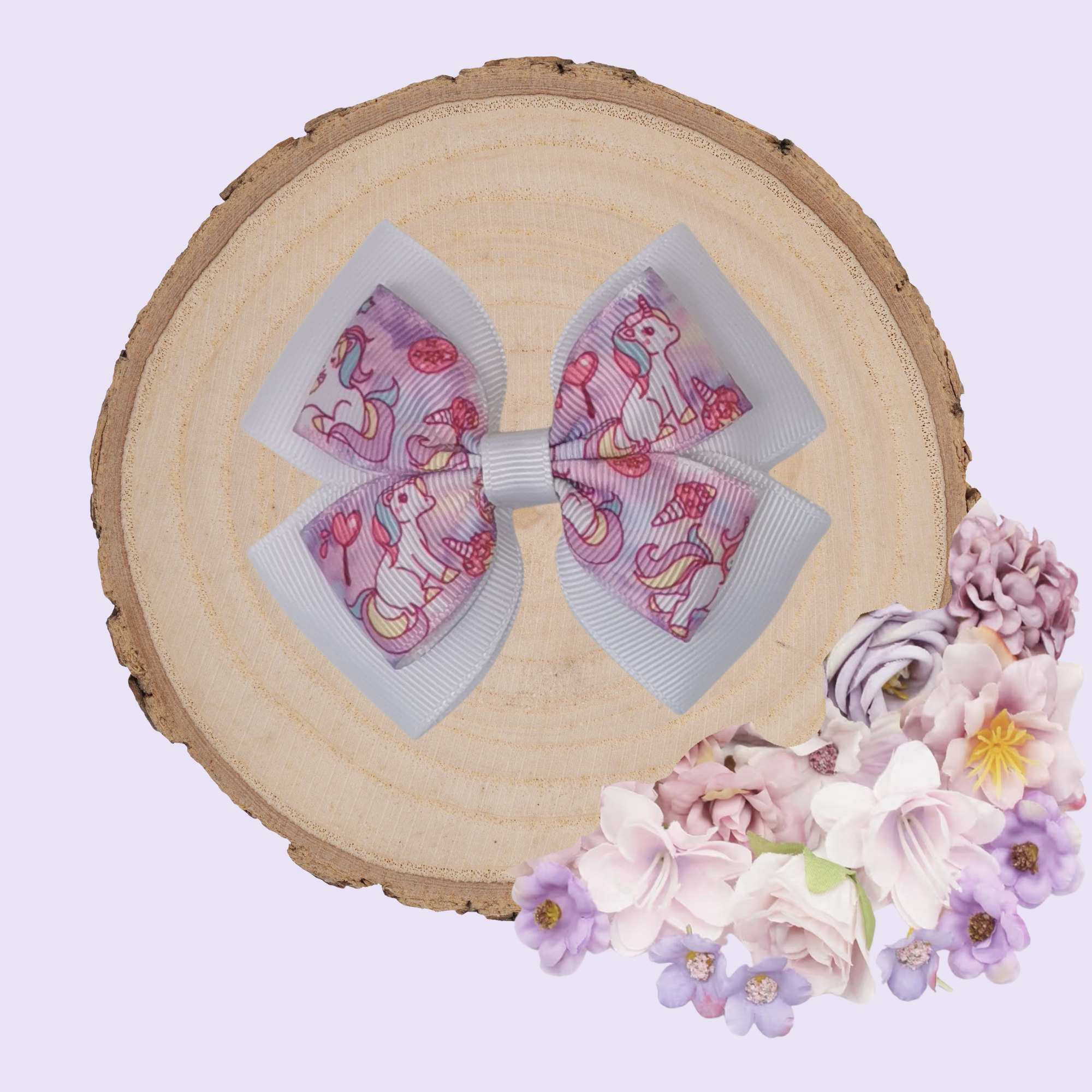 Handmade Unicorn Bow Hair Clip | Princess Evie’s Bowtique