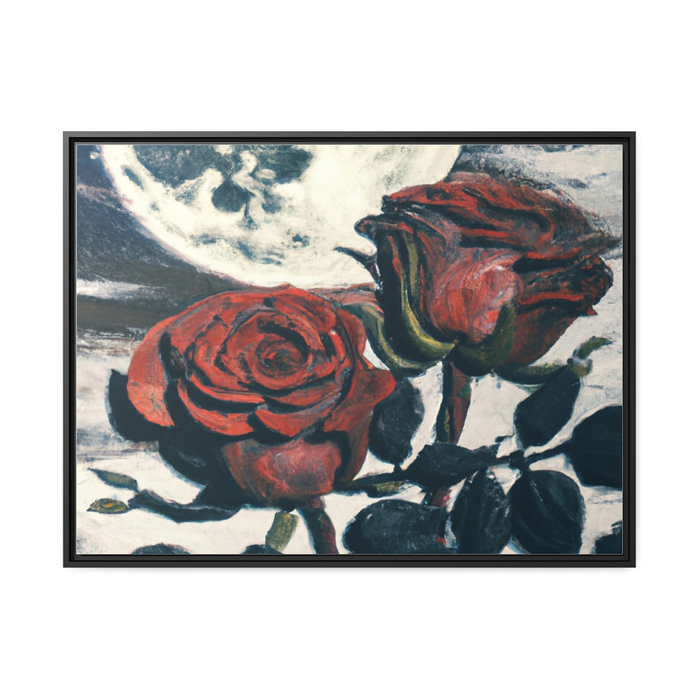 Thumbnail: Layered Geometric Wall Art Canvas Print Black Frame | Roseson®