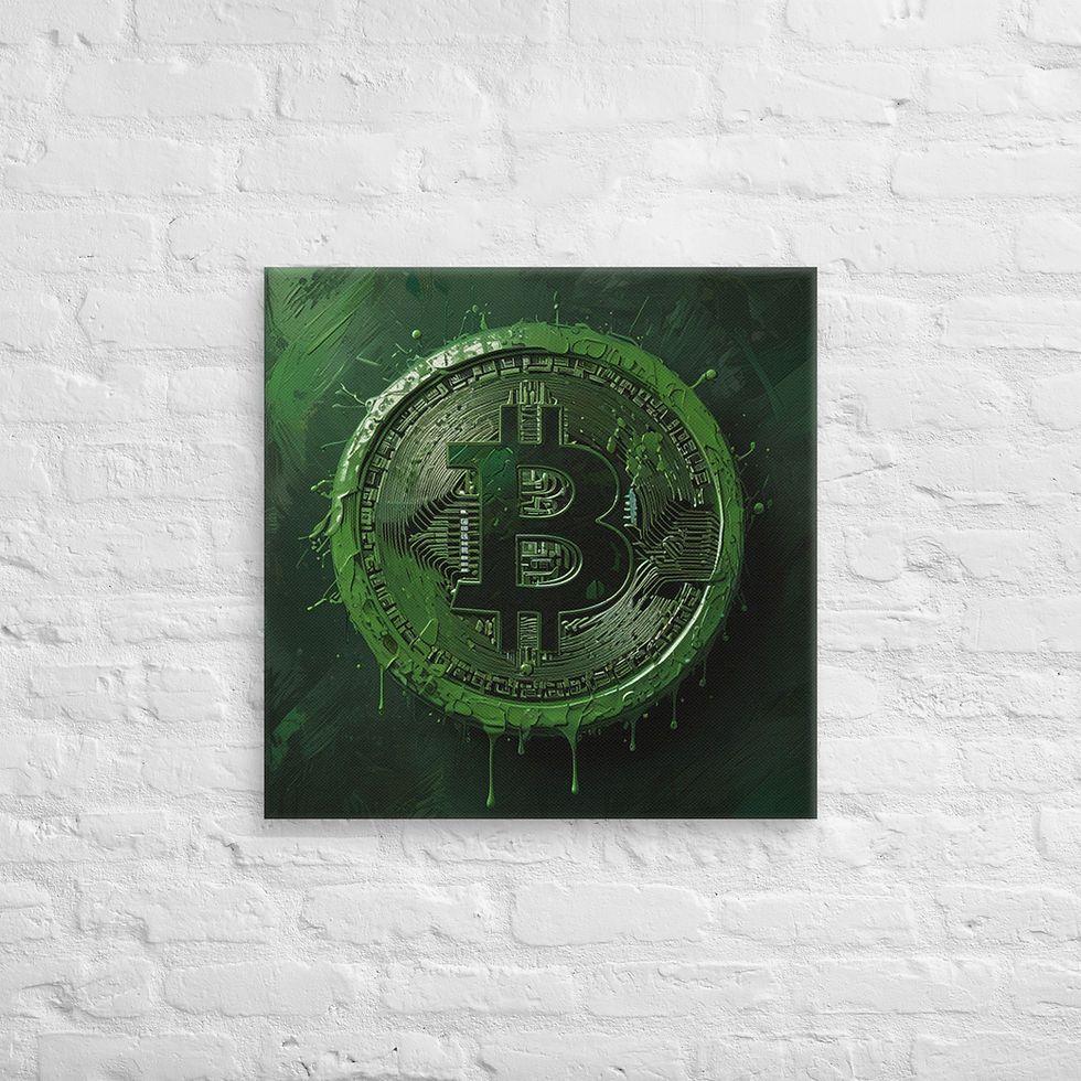 Miniature : Bitcoin Canvas Wall Art | Cryptocurrency Artwork for Home Decor | Roseson®