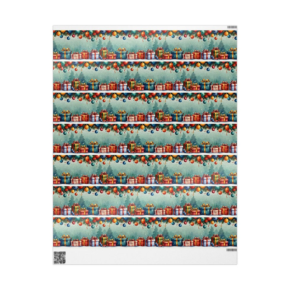 Miniature : Golden Christmas Wrapping Paper | Roseson® Luxe Holiday Gift Wrap
