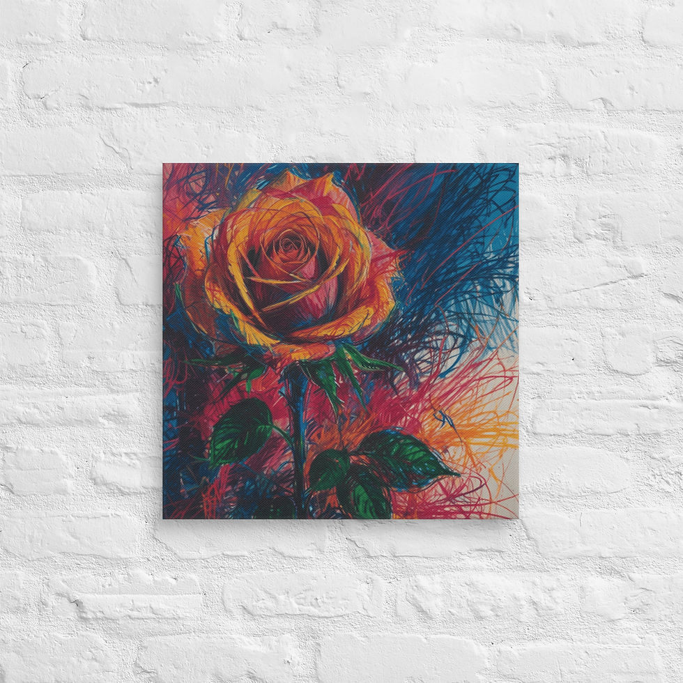 थंबनेल: Garden Rose Canvas Wall Art | Botanical Floral Fine Art Print | Roseson®