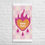 Thumbnail: Good Vibes Wall Art – Retro Pink Aesthetic Heart Print for Room Decor