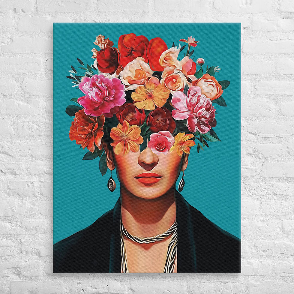 Thumbnail: Abstract Frida Kahlo Art Print – Colorful Modern Wall Art for Living Room Décor