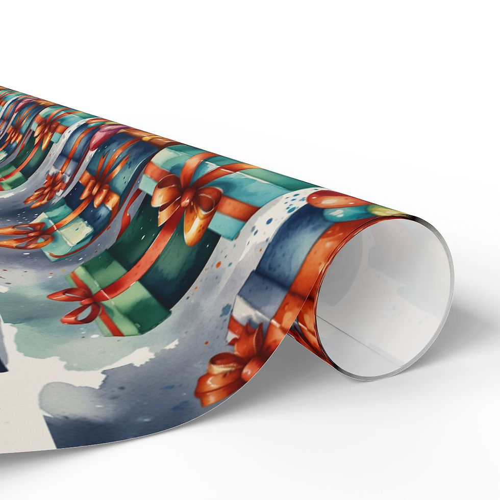 Thumbnail: Mistletoe Christmas Wrapping Paper | Roseson® Kissing Bough Holiday Wrap