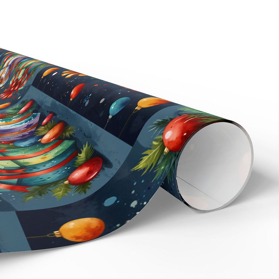 Thumbnail: Nordic Christmas Wrapping Paper | Roseson® Scandinavian Holiday Wrap