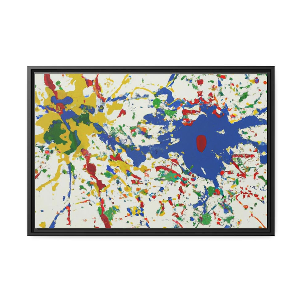 الصورة المصغرة: Eclectic Nature Art Print Canvas Print Black Frame | Roseson®