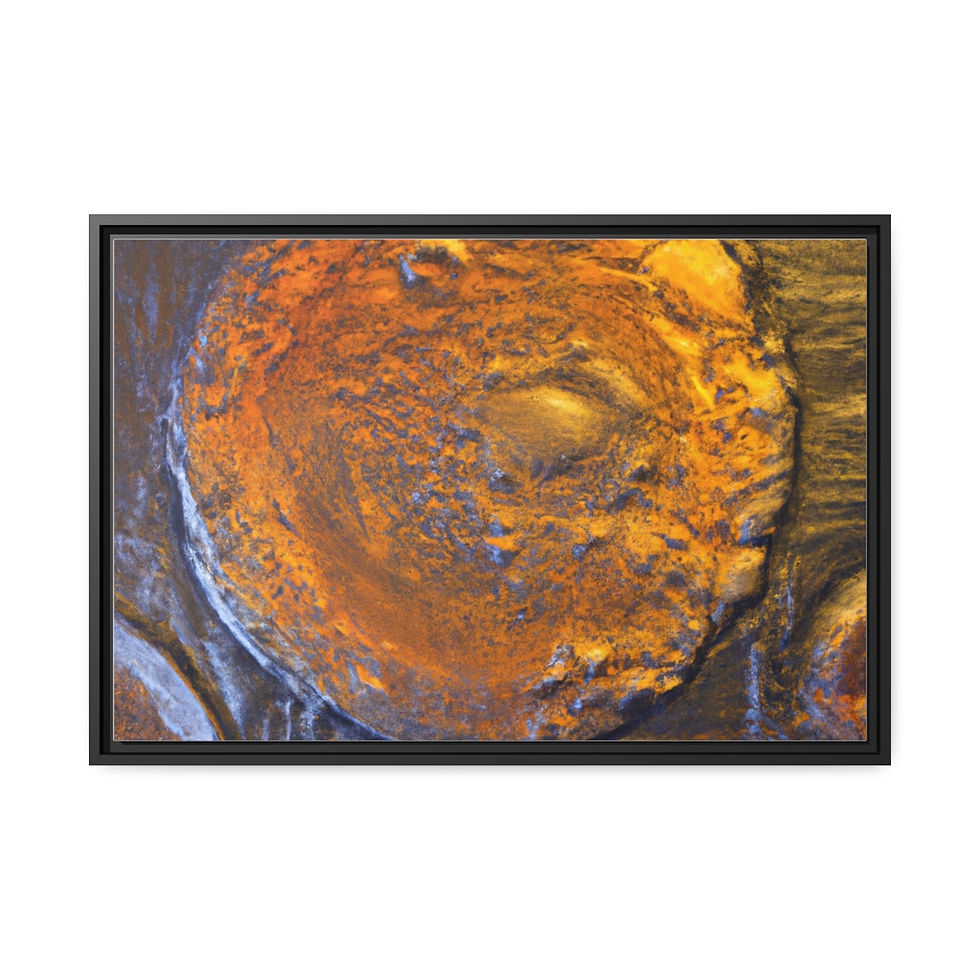 Thumbnail: Vintage Art Print Canvas Print Black Frame | Roseson®